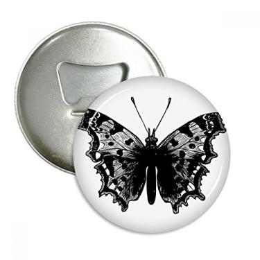 Imagem de Amostra de borboleta preta abridor de garrafas ímã de geladeira emblema multifuncional