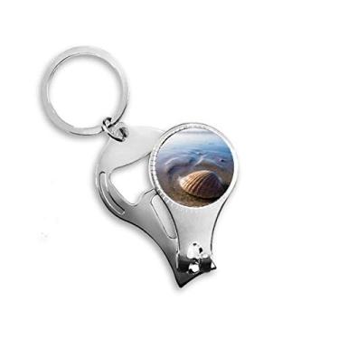 Imagem de Ocean Water Shell Science Nature Picture Nail Nipper Ring Chaveiro Abridor de Garrafas Cortador
