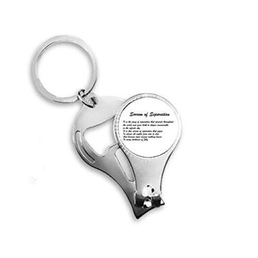 Imagem de Famosa Poesia Sorrow of Separation Nail Nipper Ring Chaveiro Abridor de Garrafas Cortador