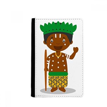 Imagem de Porta-passaporte preto Wild Congo desenho animado Notecase Burse carteira carteira porta-cartões