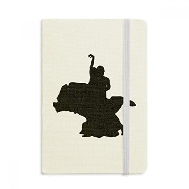 Imagem de Caderno de apresentação de arte em dueto dançarina com capa dura em tecido oficial diário clássico