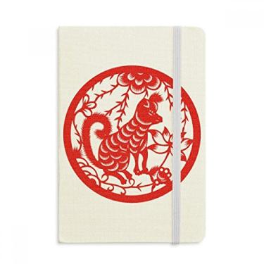 Imagem de Caderno de arte do zodíaco chinês cortado em papel com capa dura em tecido oficial diário clássico