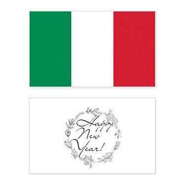 Imagem de Bandeira nacional da Itália Europa País Ano Novo Festival Cartão de felicitações Mensagem Abençoada Presente