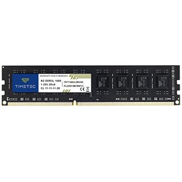 Imagem de Timetec Hynix IC 4 GB DDR3L 1600 MHz PC3-12800 Non ECC Unbuffered 1.35V/1.5V CL11 2Rx8 Dual Rank 240 Pin UDIMM Desktop PC Laptop Memory Ram Module Upgrade, DDR3L 8GB