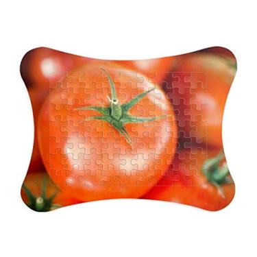 Imagem de Moldura de tomate fresca, temperada, moldura de enigma, decoração de quadros, ornamento de jogo de quebra-cabeça