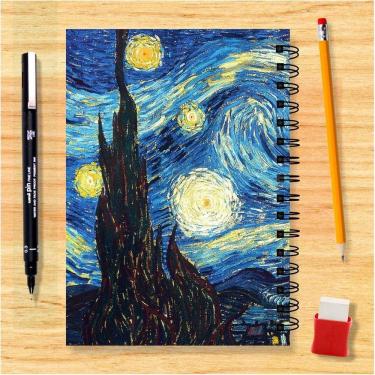 Imagem de Sketchbook Caderno Desenho Noite Estrelada Vincent Van Gogh