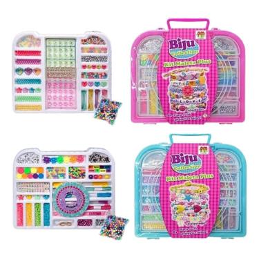 Imagem de Maleta Plus Biju Collection Miçangas Rosa e Azul - DMTOYS