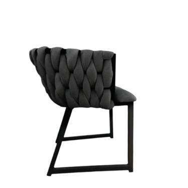 Imagem de Poltrona para Sala de Jantar, Moderna, Estofada, com Braços, para Sala de Estar, Quarto, Cozinha, Escritório, Quarto de Hóspedes, Berçário (GRAFITE)