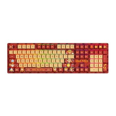 Imagem de TECLADO GAMER SWITCH AKKO JELLY PINK LINEAR KEYCAPS JDA PBT DYE-SUB FULL-SIZE MODELO ONE PIECE YEAR OF TIGER SP 5108S