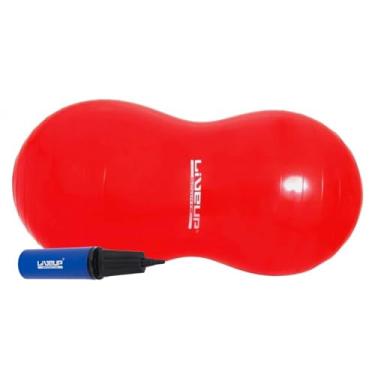 Imagem de Bola de Pilates Feijão Vermelha 100x45 cm com Bomba de Ar