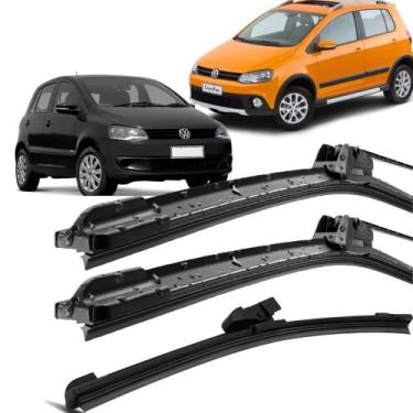 Imagem de Kit Palheta Silicone Limpador Parabrisa 22" 15" 10E" Vw Fox 2010 E 201