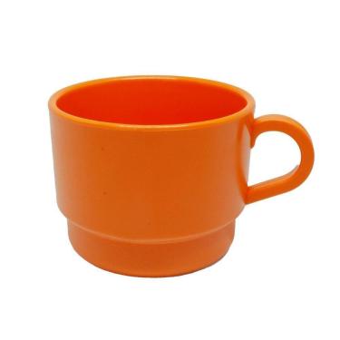 Imagem de Xícara Para Chá 250ml Laranja Em Polipropileno Linha Elegance Vem