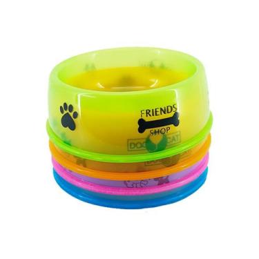 Imagem de Comedouro Pet de Plástico Sortido 15cm x 4cm - Aliança