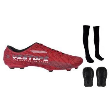 Imagem de Chuteira Campo Futebol Vestope Faster Adulto Juvenil KIT MC A3 - Vesto