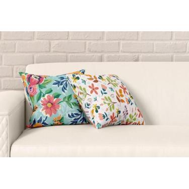 Imagem de Kit 2 Almofadas Com Enchimento Estampa Flores - Core Decore