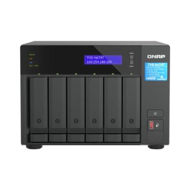 Imagem de QNAP TVS-h674T-i5-32G-US 6 Bay Desktop NAS de alta velocidade com CPU Intel Core i5 de 12ª geração de 6 núcleos, memória DDR4 de 32 GB, conectividade Thunderbolt 4 e 2,5 GbE (sem disco)