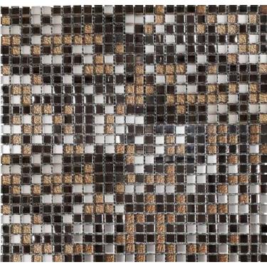 Imagem de PASTILHA DE VIDRO COM ESPELHO MM03 - MIRROR MOSAIC BEGE/ROSE GOLD 30x3