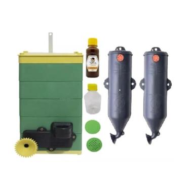 Imagem de Kit Primeiros Passos para Criar Abelha Sem Ferrão Caixa 05 módulos (Verde)