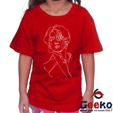 Imagem de Camiseta Infantil Jungkook 100% Algodão BTS K-pop JK Geeko, Vermelho, 