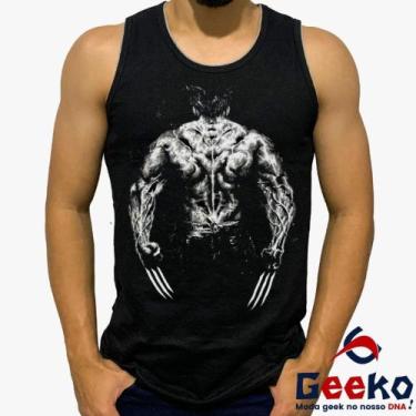 Imagem de Regata Wolverine 100% Algodão Logan Geeko, Preto, GG
