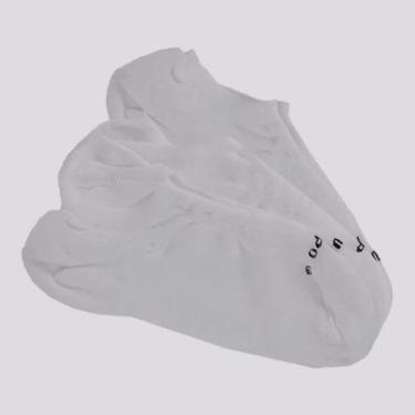 Imagem de Kit Meia Lupo Sport Walk Sapatilha 3 Pares Branca, 45-48