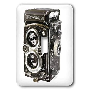 Imagem de 3dRose LLC lsp_20775_1 Imagem de um interruptor de botão único para câmera com reflexo de lente dupla vintage