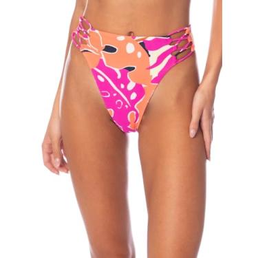 Imagem de Maaji Cintura alta padrão feminina, rosa, P
