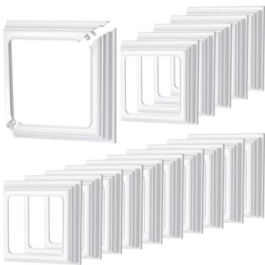 Imagem de Thyle 10 x 10,2 cm (4 x 10.2 cm) saia de poste de vinil cobertura de coluna para poste de poste de vinil de varanda guarnição branca para poste de vinil de madeira poste de mão e trilhos de escada (16