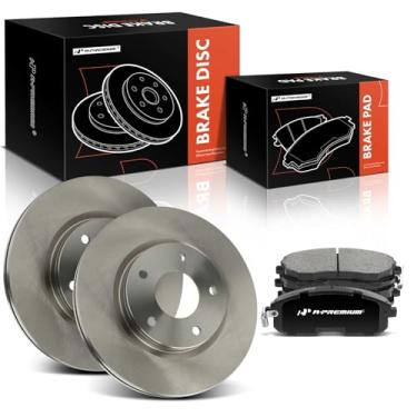 Imagem de A-Premium Rotores de freio a disco ventilados frontais de 11,01 polegadas (279,7 mm) + kit de pastilhas de cerâmica compatível com modelos selecionados Nissan - Sentra 2013 2014 2015 2016 2017,