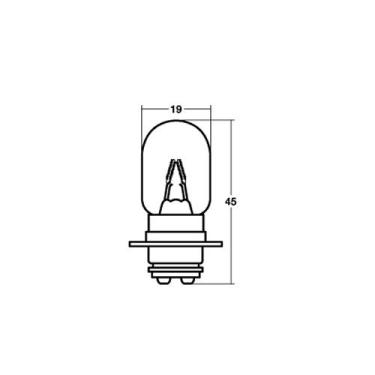 Imagem de Stanley A3625A 6V 25/25W T19L Clear Auto Bulb, Made in Japan Quantity=1 Bulb