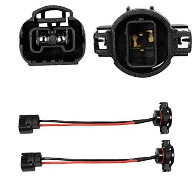 Imagem de HUIQIAODS H11 H8 H9 881 880 lâmpada de cerâmica adaptador de plugue fêmea conector de fiação conector de arame soquetes para farol LED HID Xenon luz de neblina 2 peçasHUIQIAODS preto h11 wiring harness for fog lights