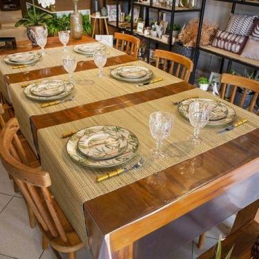 Imagem de Jogo 3 Passadeiras Mesa Junco 1,50mt X 30cm + 08 Sousplat - Decore Fác