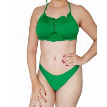 Imagem de Conjunto de biquini concha e asa delta fio dental - RAYS MODAS, Verde,