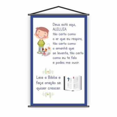 Imagem de Banner Religioso Leia A Bíblia E Cresça Oração 80X50Cm - Plimshop
