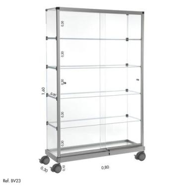 Imagem de Balcão Expositor Modulado em Vidro - 0,80 x 1,60 x 0,30 - Balcãonet, M