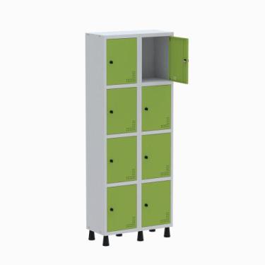 Imagem de Armário Guarda Volume Locker Roupeiro 2 Vãos 8 Portas GR302/8 Light Ci