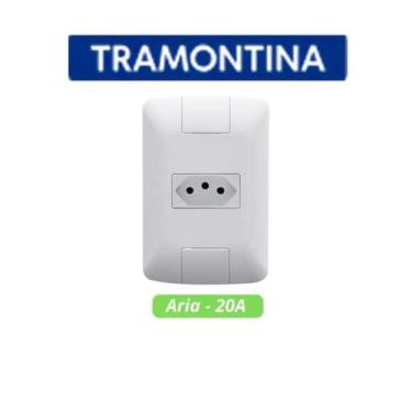 Imagem de Tomada Tramontina Aria 2p+t 20 Amperes Branca 250v - 57241/013