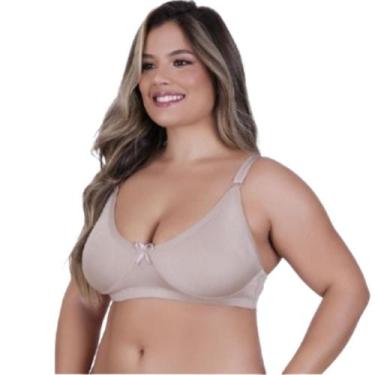 Imagem de Sutian Plus Size Reforçado Feminino Sem Bojo Alça Grossa Sustentação L
