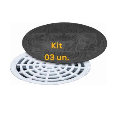 Imagem de Kit com 03 Tampas de Ralo Protetor Barata Escorpião Mau Cheiro de Esgo