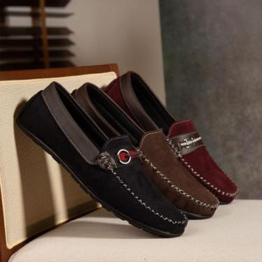 Imagem de KIT 3 PARES sapato mocassim slip on casual masculino confortavel 37 ao