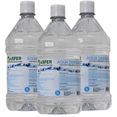 Imagem de Kit 3 Águas Destilada 1 Litro - Asfer