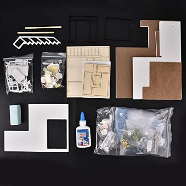 Imagem de Casa de Boneca Kit de Móveis de Banheiro Divertido Brinquedo Montado bebê Crianças Criança Montagem de Madeira 3d Mini Boneca para Bebês Crianças Casa de Brinquedo Quarto Cozinha