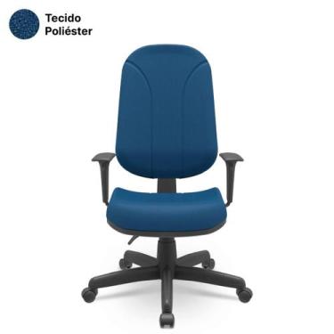 Imagem de Cadeira Presidente Operativa Poliéster Giratória c/ Braços Reguláveis 