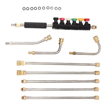Imagem de PRACUANTE ARVANÇA DA VENDA DE EXTENSÃO: Lavadora DE Energia DE Aço Inoxidável Lance Com 6 Bicos, 5 Hastes Retas, 3 Hastes DE Curva, Perfeitas para Limpeza Ao Ar Livre