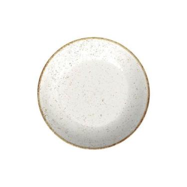 Imagem de Prato Fundo Tramontina Rústico Marrom Em Porcelana Decorada 22 Cm Tram