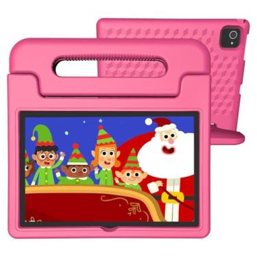 Imagem de YACXBTK Tablet para crianças de 3 a 12 anos 10,1 polegadas, Android 14 6000 mAh, 8 GB de RAM + 64 GB de ROM (expansível para tablet infantil de 1 TB, WiFi6, Google Kids Space, controle parental, tela