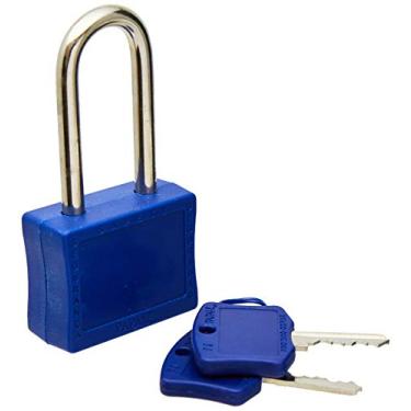 Imagem de Cadeado para Bloqueio 35mm com Haste Longa 50mm Azul Papaiz