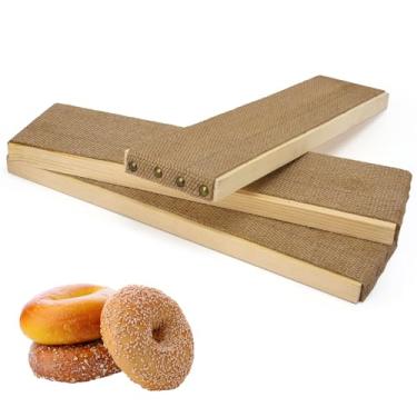 Imagem de 3 tábuas de bagel para assar bagels, madeira de cedro e serapilheira, 41 cm C x 9 cm L – ferramentas essenciais de cozimento para iniciantes e especialistas, ótimo presente para padeiros domésticos e