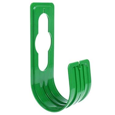 Imagem de 1 peça suporte de mangueira de jardim transportador de mangueira de jardim cabide de mangueira de jardim montagem na parede gancho de plástico cabide de mangueira de água suporte de montagem de parede, verde