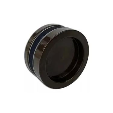 Imagem de Puxador Concha De Transpasse Preto Para Box Furo 14mm - Tec Vidro